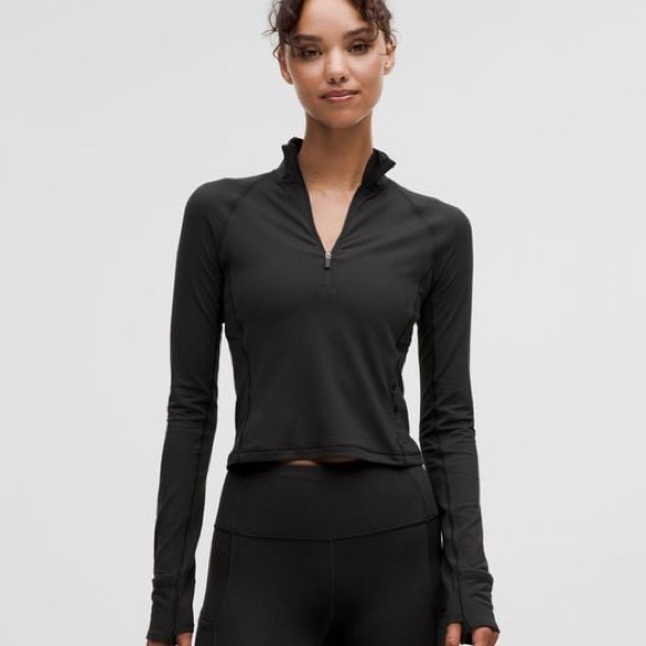 Lululemon It’s Rulu Cropped Half Zip Long Sleeve